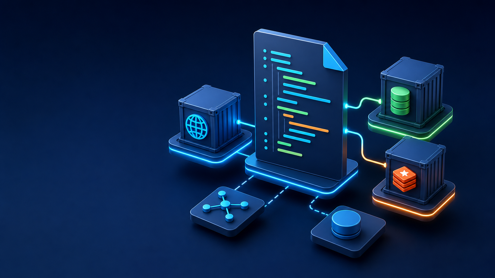 Docker Compose configuration orchestrating a multi-service application stack