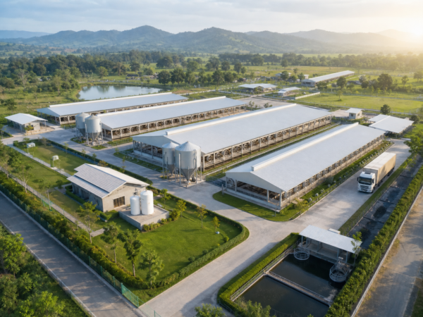 Modern pig farm design and site planning consulting