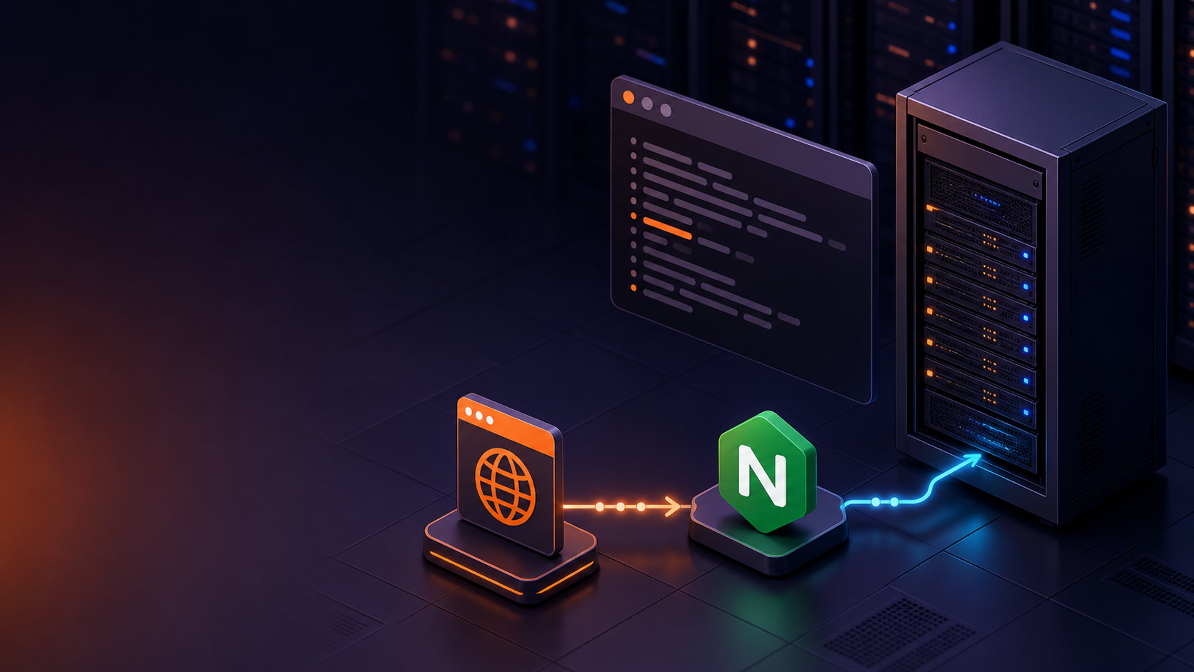 Nginx serving a website from an Ubuntu 24.04 LTS server